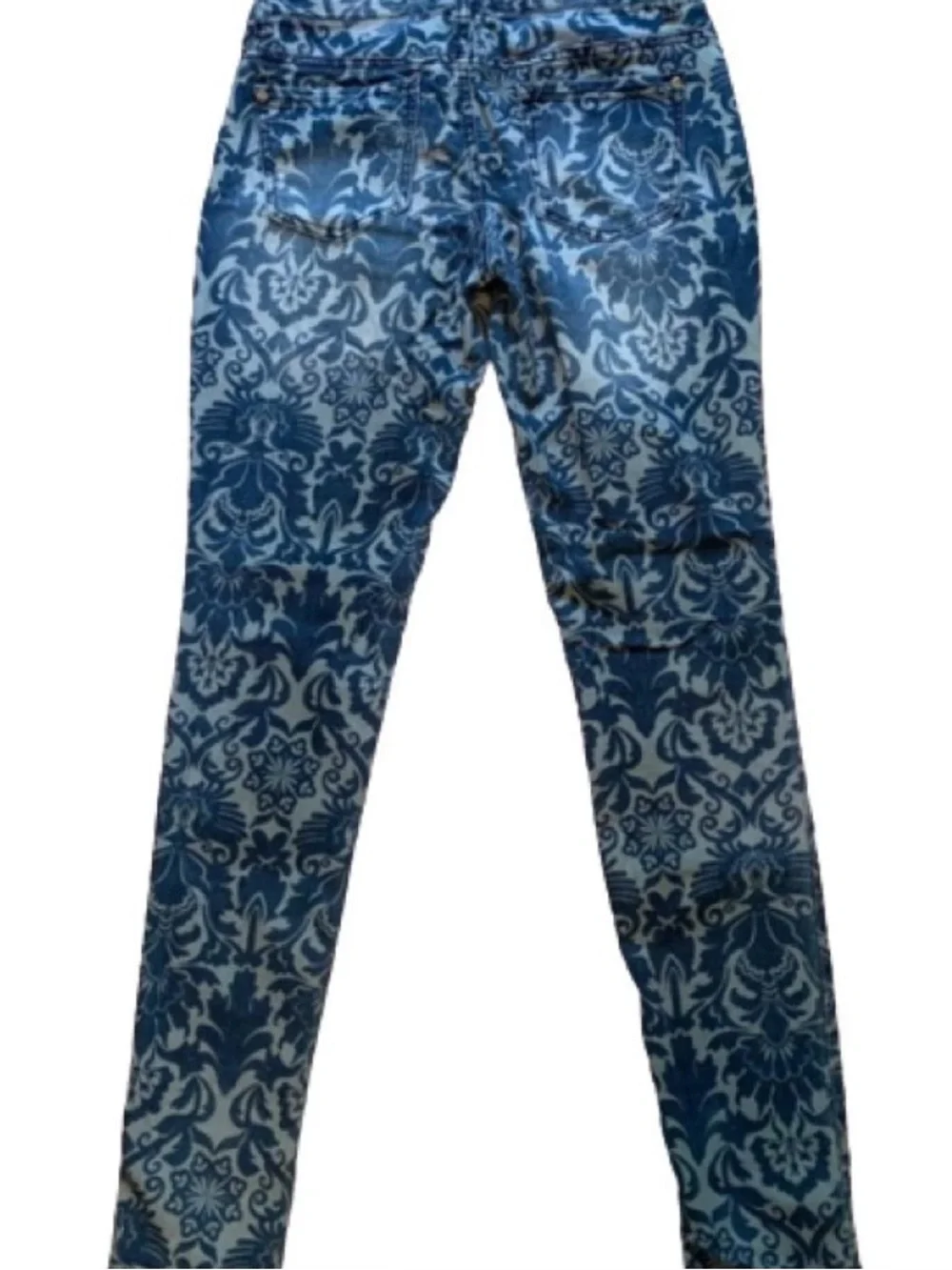 Sacred Virtue Denim Floral Print Skinny Juniors Jeggings 13 Juniors